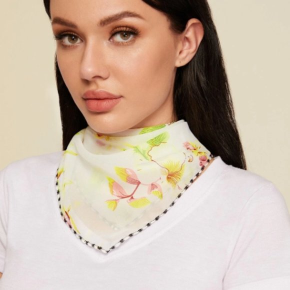 FACE MASK DAISY FLORAL SCARF #7 - Picture 3 of 10